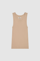 REBE Taupe Ribbed Tank Top