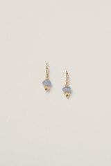 Charlotte Penman Gold Blue Agate Cloud 1871 Earrings