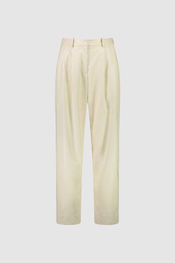 Caitlin Crisp Cream Vegan Leather Freddie Pant