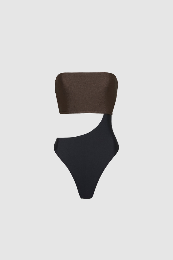 Innes Lauren Chocolate & Black The Cut Out One Piece