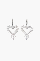 Zoe & Morgan Silver Gypsy Heart Earrings