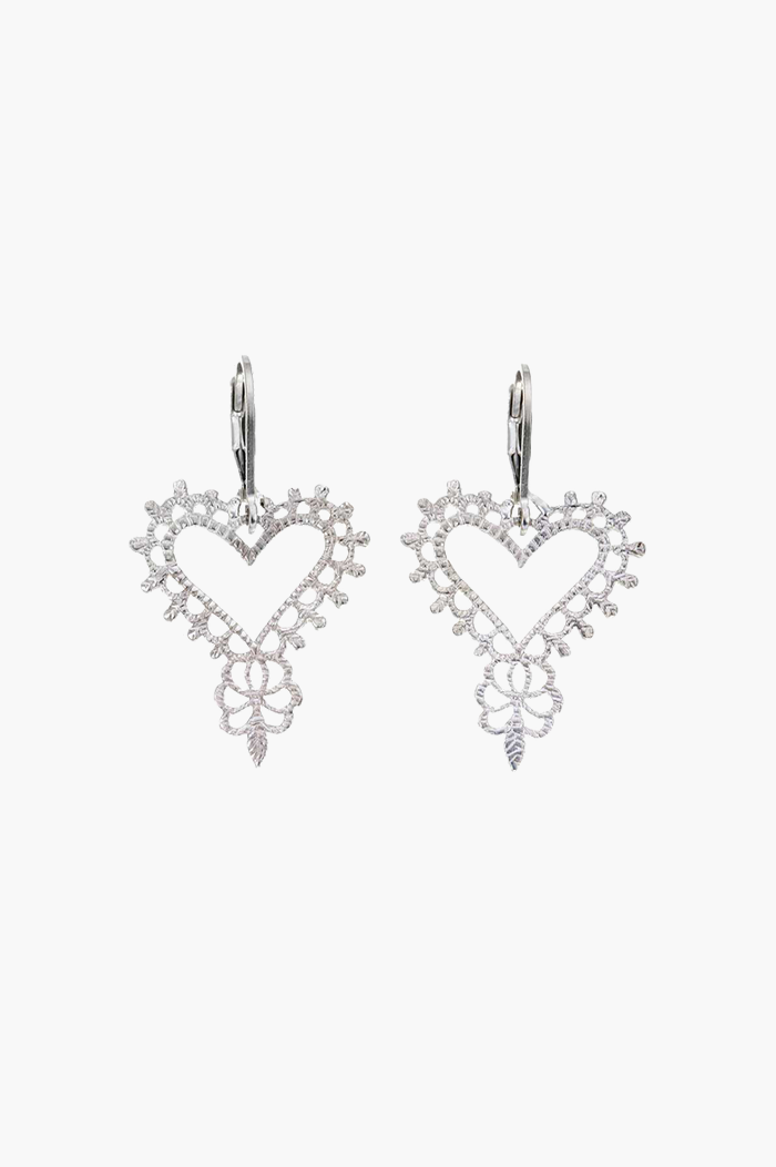 Zoe & Morgan Silver Gypsy Heart Earrings