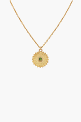 Zoe & Morgan 22k Gold Plate with Chrome Diopside Helios Necklace