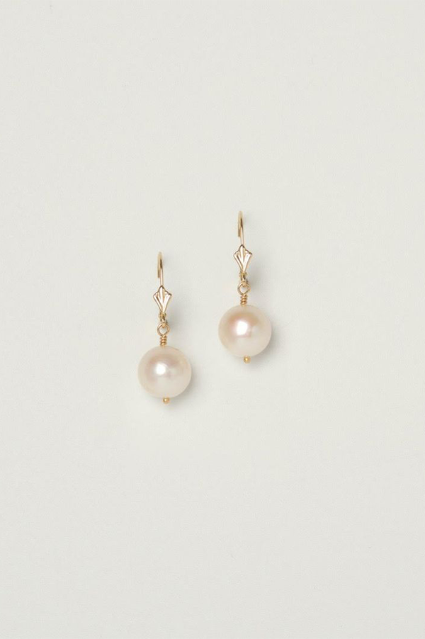 Charlotte Penman Gold Madre Pearl Earrings