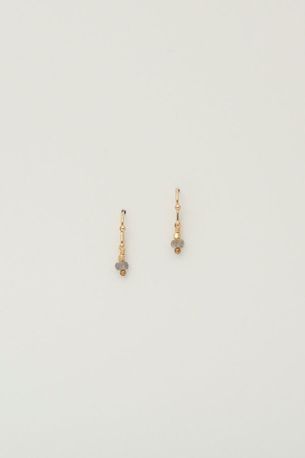 Charlotte Penman Gold Labradorite Bebe Gem Drops Earrings