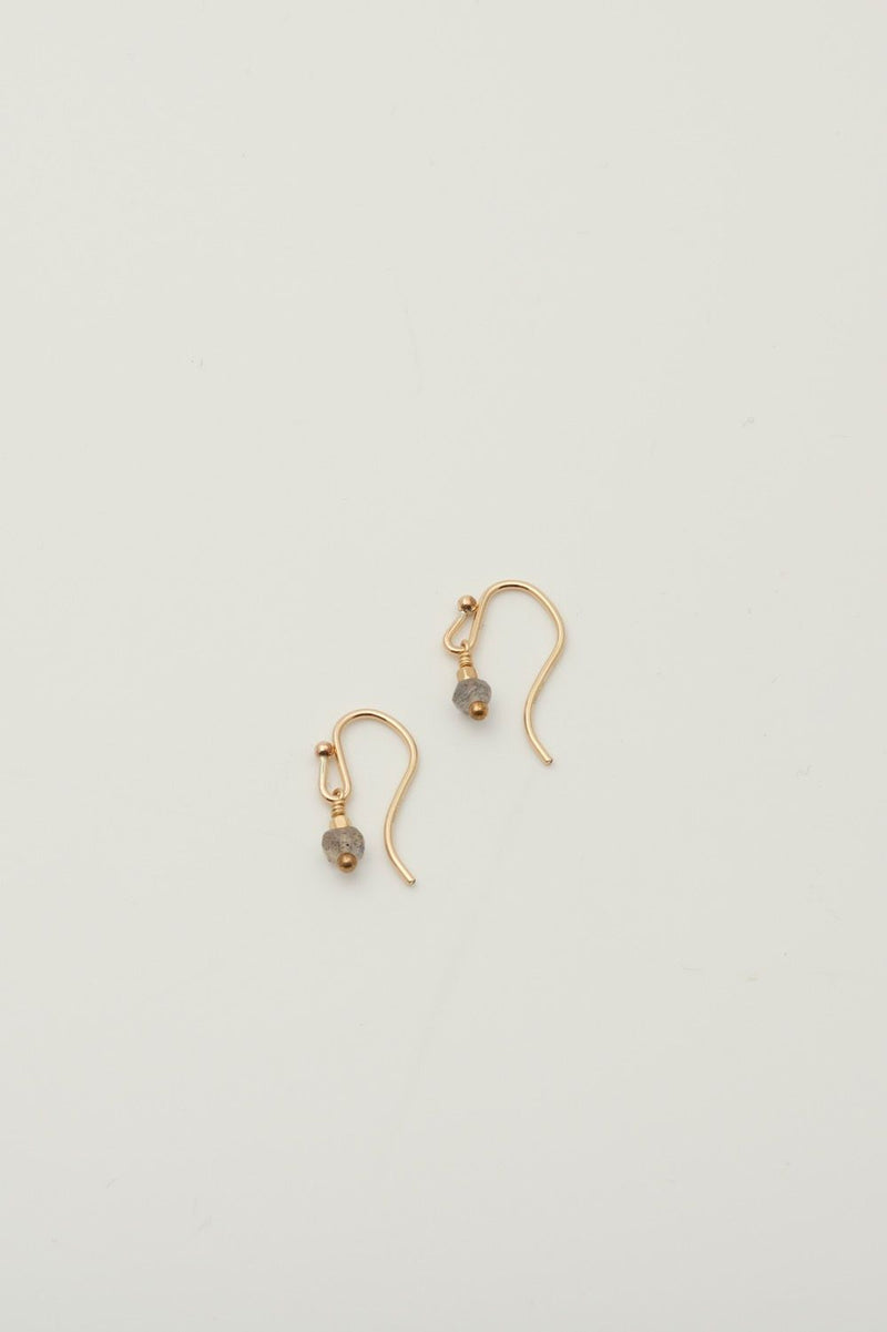 Charlotte Penman Gold Labradorite Bebe Gem Drops Earrings