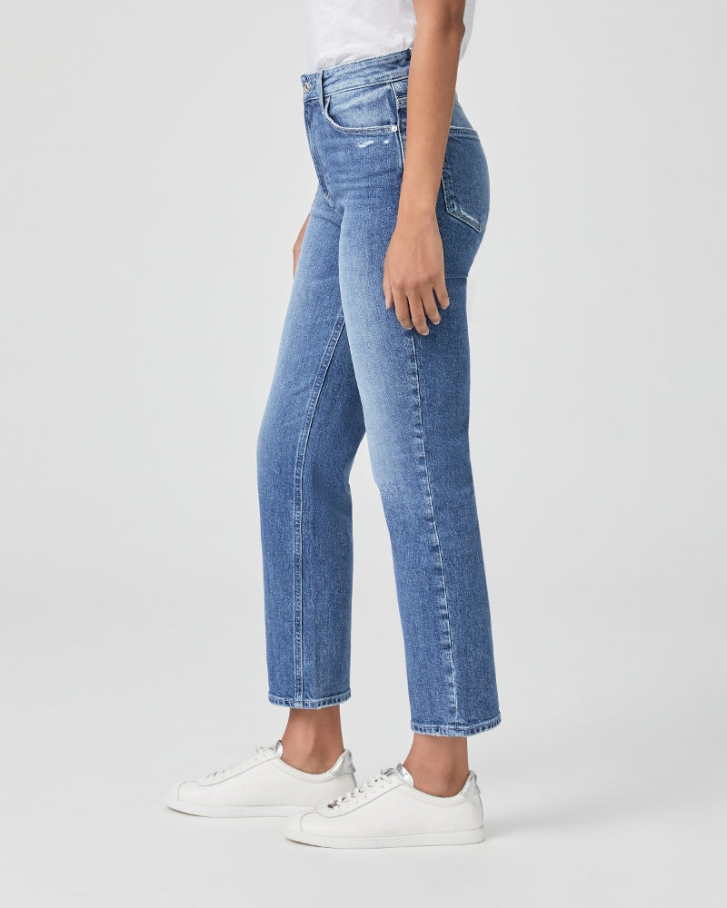 PAIGE Canyon Moon Distressed Sarah Straight Ankle Jean