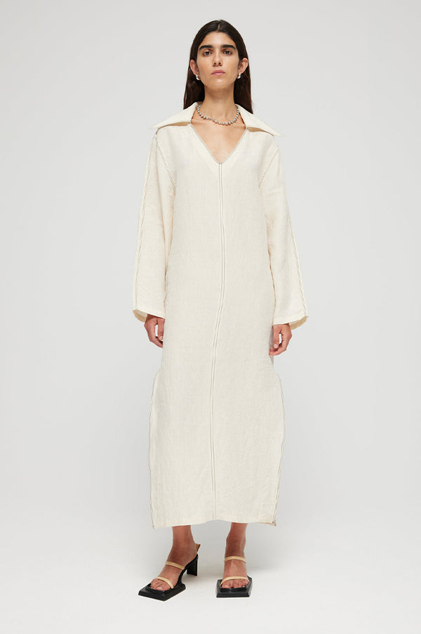 Róhe Off White Linen Tunic Dress