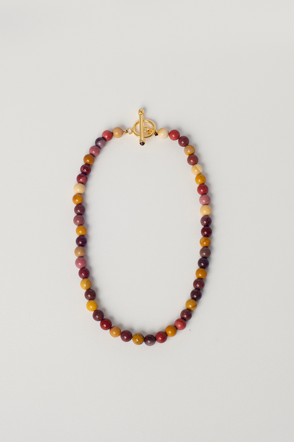 Charlotte Penman Gold Garnet + Jasper Frida Necklace